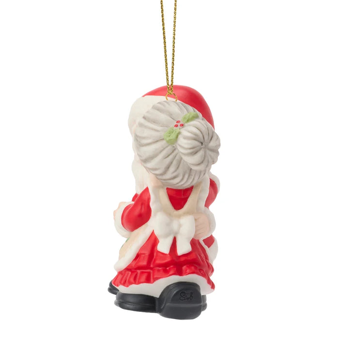 Precious Moments Santa & Mrs. Claus Kissing Ornament