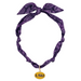 Purple bandana NECKLACE with LSU logo on a white background