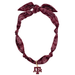 Maroon bandana with paisley pattern and 'ATM' pendant on a white background