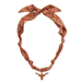 Brown bandana headband with a Texas Longhorn emblem on a white background