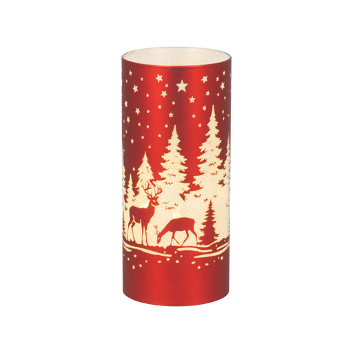 Red Glass Holiday Luminary