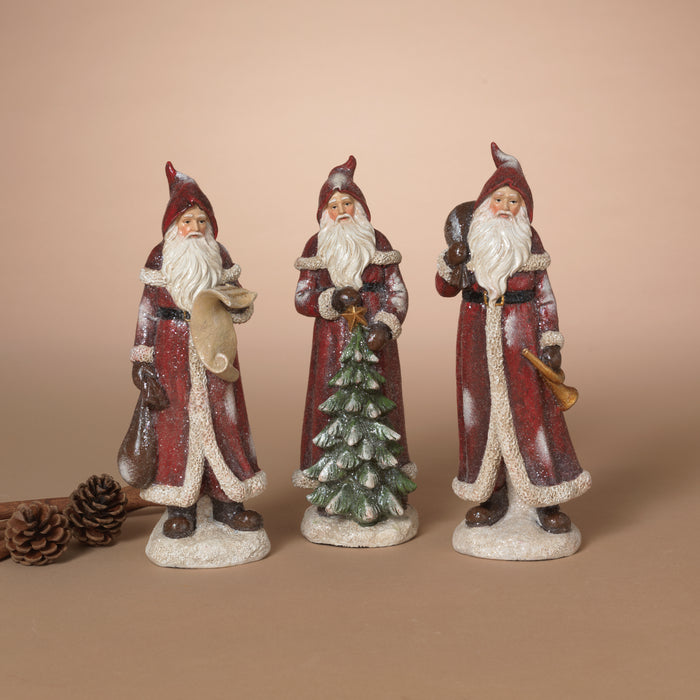 Resin Holiday Santa Figurines