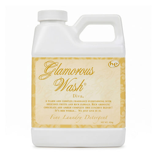 Glamorous Wash Diva laundry detergent bottle on a white background