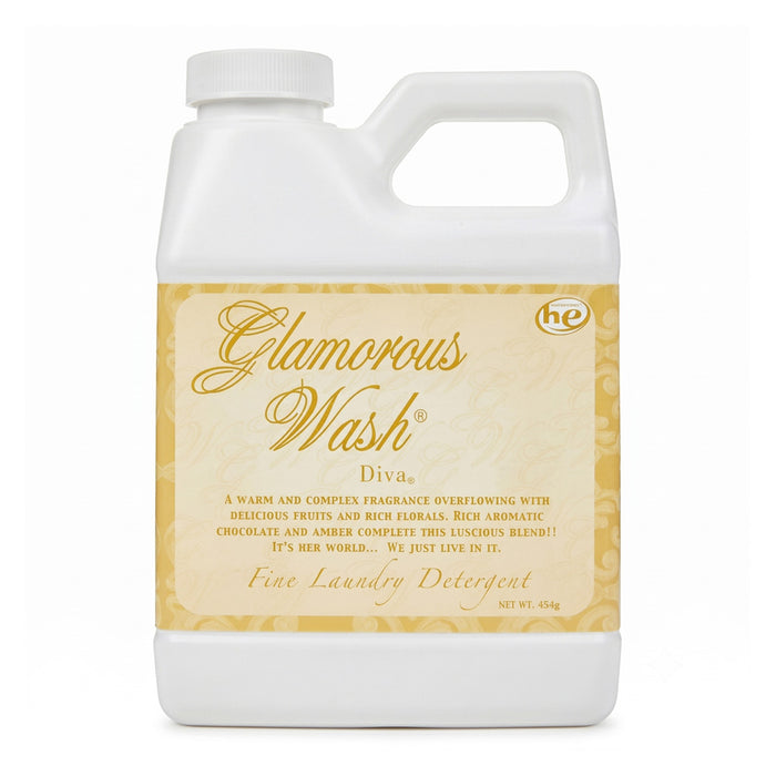 Glamorous Wash Diva laundry detergent bottle on a white background