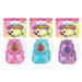 Three Sparklee Capybara toys in different colors with packaging on a white background