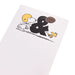 Notebook with cartoon characters and an ampersand design on a white background