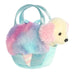 8" Puppy in Cotton Candy Carrier Fancy Pals Plush
