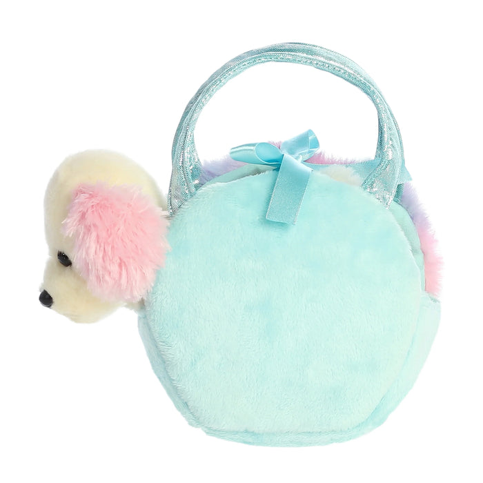 8" Puppy in Cotton Candy Carrier Fancy Pals Plush