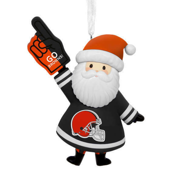 NFL Cleveland Browns Santa Fan Hallmark Ornament