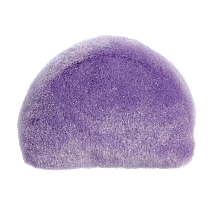 Purple fur-like material on a white background