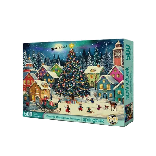 Festive Christmas Village 500 Piece Jigsaw Puzzle