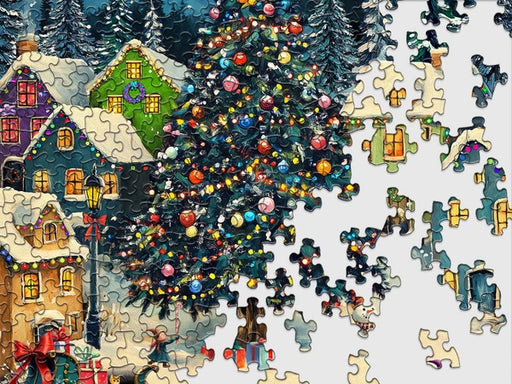 Festive Christmas Village 500 Piece Jigsaw Puzzle