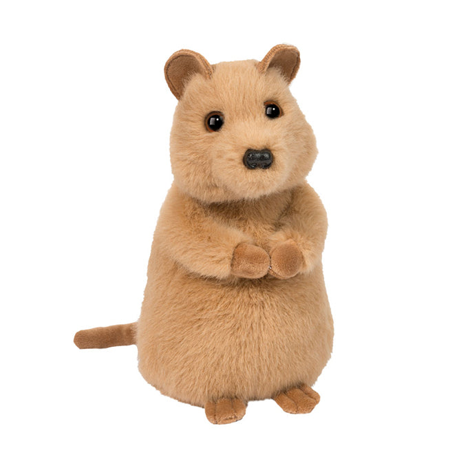 Plush toy hamster on a white background