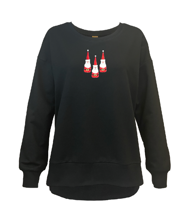 Bowling Pin Santa Boxy Crew Sweatshirt