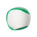 Green and white ball on a white background