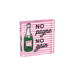 Pink striped box with a green bottle graphic and 'No pagne No gain' text on a white background