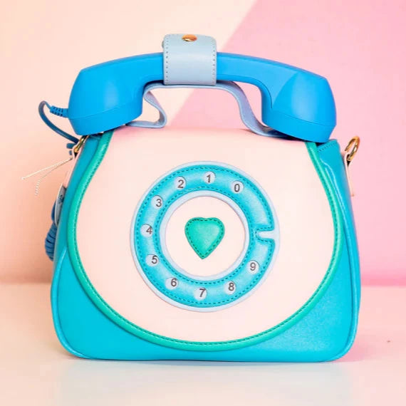 Ring Ring Phone Convertible Handbag mermazing blue