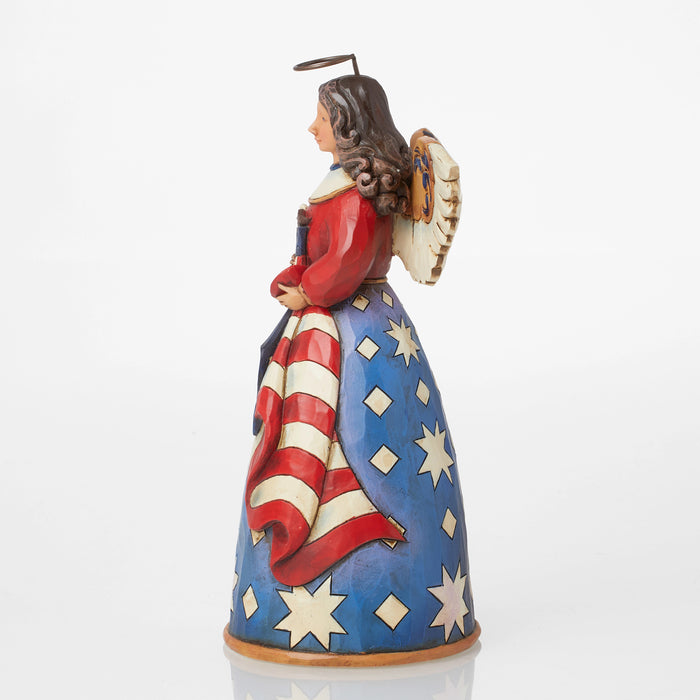 Patriotic Angel in Flag Dress Figurine by Jim Shore