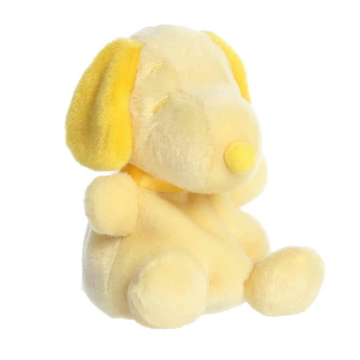 Yellow plush toy on a white background