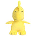 Yellow Woodstock plush toy on a white background