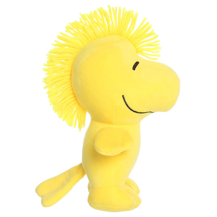 Yellow Woodstock plush toy on a white background