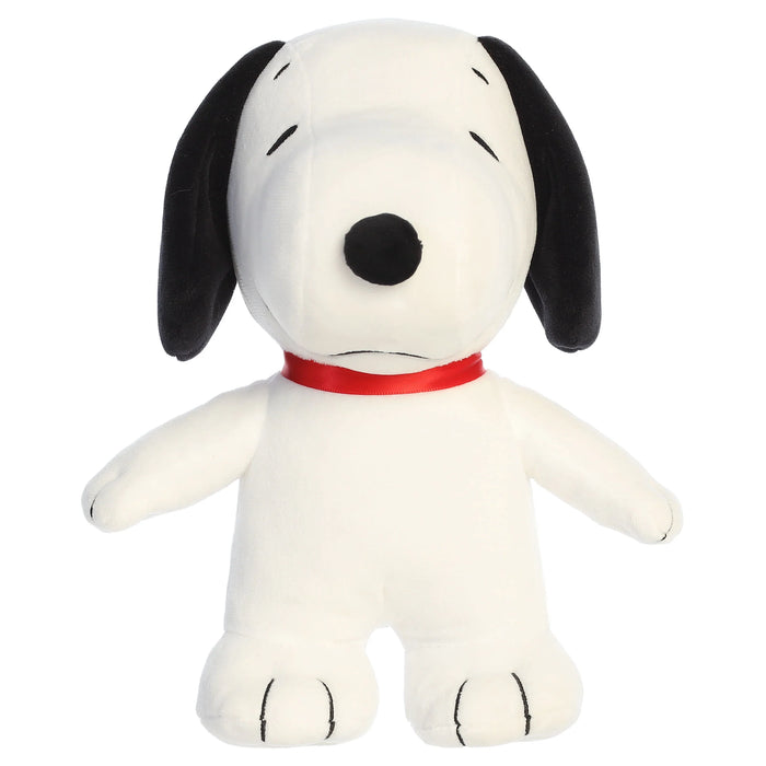 Snoopy plush toy on a white background
