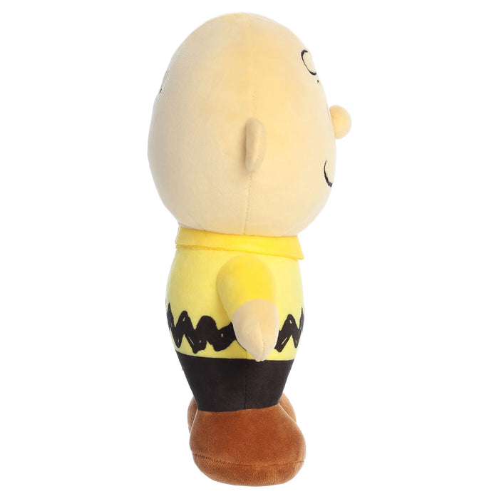 Charlie Brown plush toy on a white background