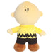 Charlie Brown plush toy on a white background