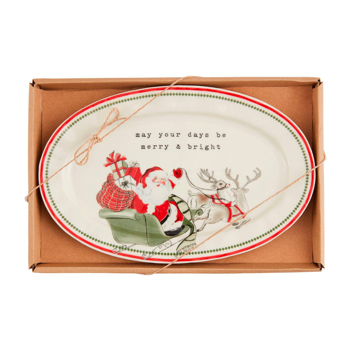 Merry & Bright Santa Sentiment Plate