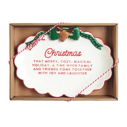 Reindeer Bow Sentiment Tray