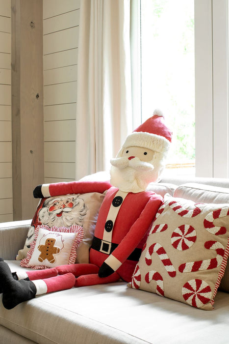 Candy Cane Beaded Pillow