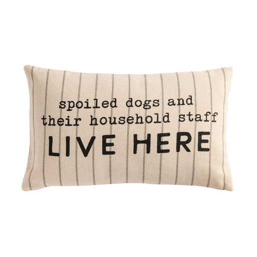 Spoiled Dogs Pet Striped Pillow