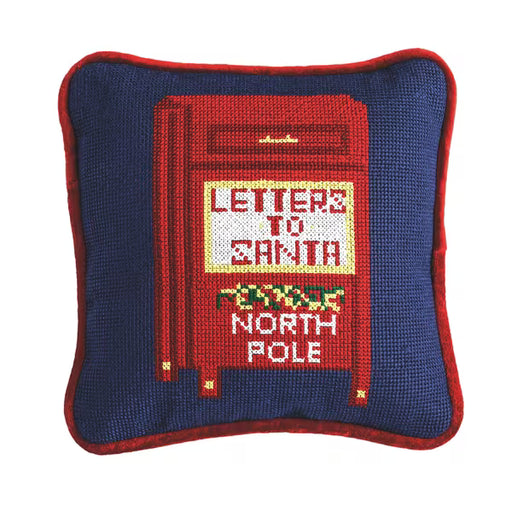 Letters to Santa Needlepoint Mini Pillow