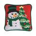 Snowman Needlepoint Mini Pillow