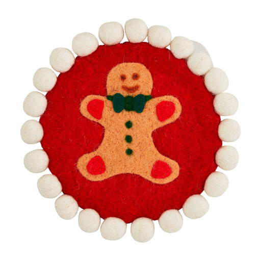 Gingerbread Man Pom Trivet