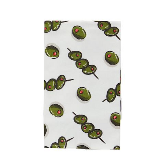 Olive Print Bar Towels