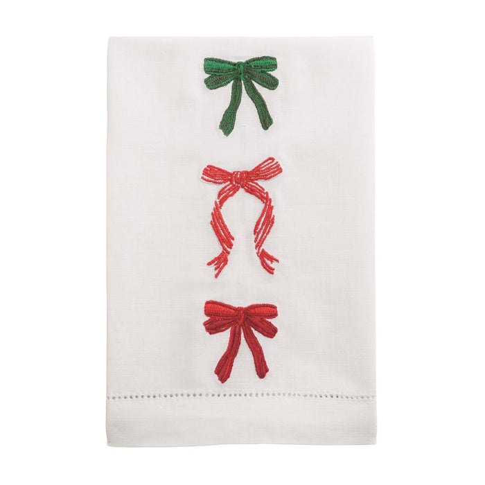 Three Bows Embroidered Towel