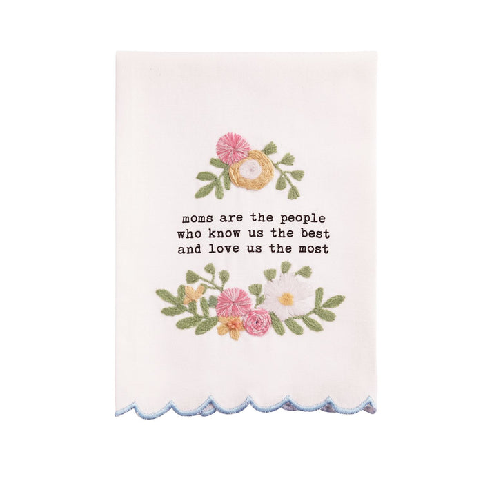 Moms Are The People Embroidered Towel