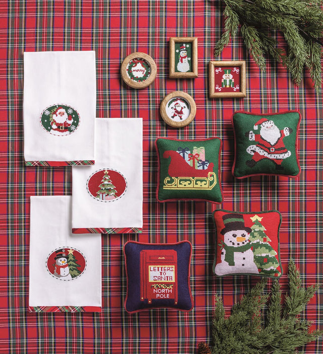 Needlepoint Christmas Tea Towels