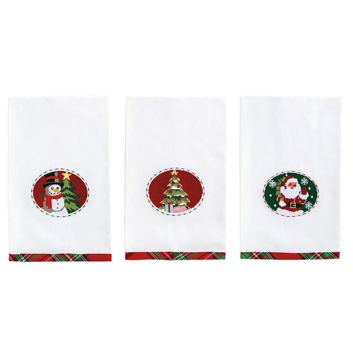 Needlepoint Christmas Tea Towels