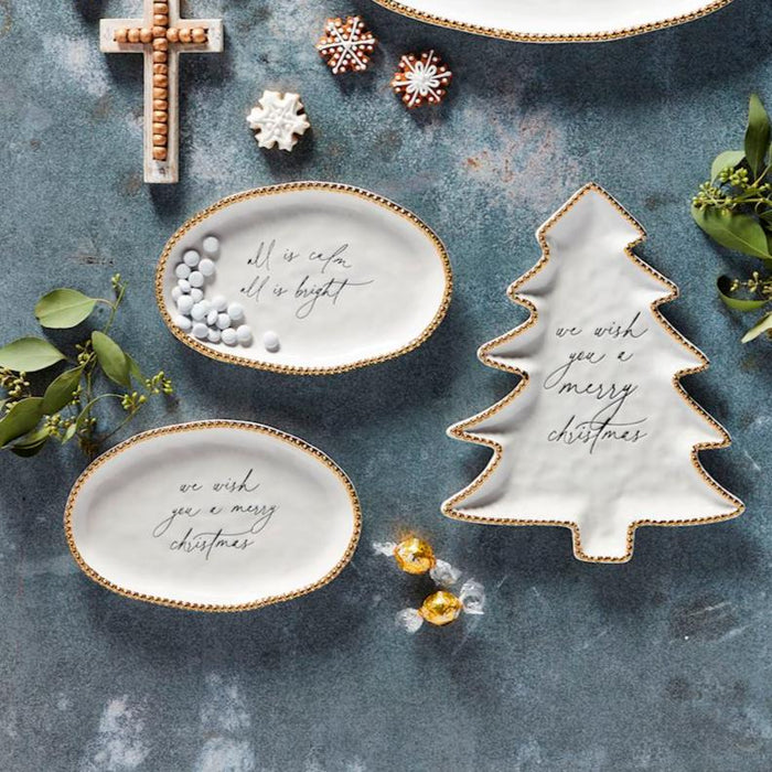 We Wish You A Merry Christmas Sentiment Plate