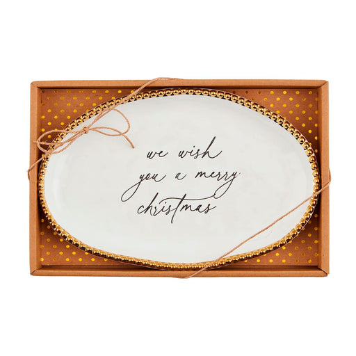 We Wish You A Merry Christmas Sentiment Plate