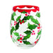 Holly Painted Wine Glass