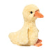 Plush duck toy on a white background