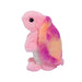 Plush toy with pink, orange, and purple gradient on a white background