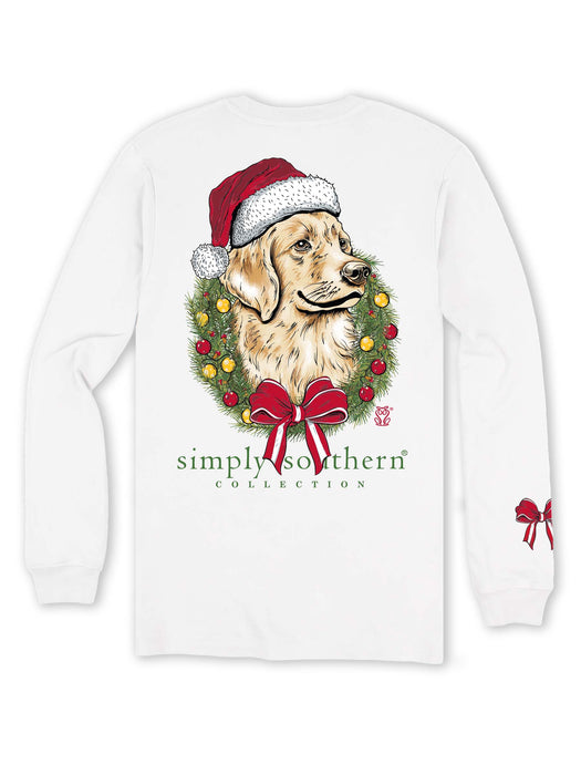 Simply Southern Long Sleeve Merry Dog in White