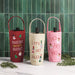 Embroidered Holiday Wine Bag