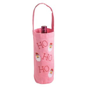 Embroidered Holiday Wine Bags