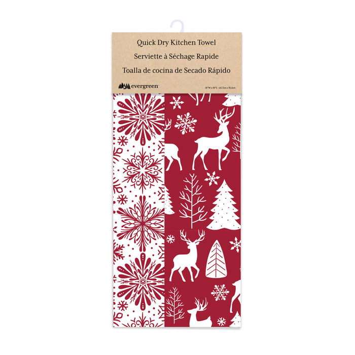 Winter Grove Double-Sided Kitchen Towel