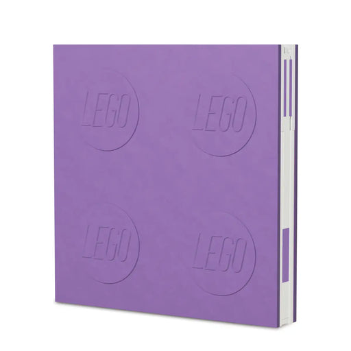 LEGO® Iconic Locking Notebook with Gel Pen - Lavender
